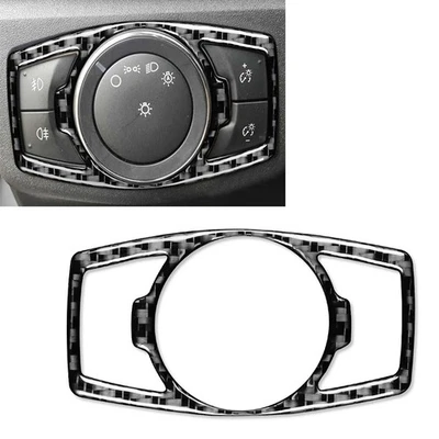 Headlight Switch Control Panel Trim Fit Ford Mondeo 2013-2019 Carbon Fiber Black - image 1 of 4