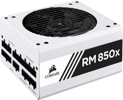 CORSAIR RM850x White 850 Watt 80+ Gold Certified Power Supply Unit - PSU Only - Image 1 of 4