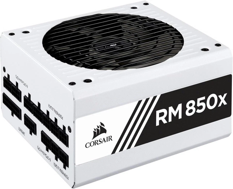 CORSAIR RM850x White 850 Watt 80+ Gold Certified Power Supply Unit - PSU Only - Image 1 of 4