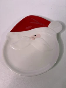 "Plato de cerámica de bocadillo Dept 56 guiñando el ojo de Santa 'galletas para Santa' 7,5""" - Imagen 1 de 5