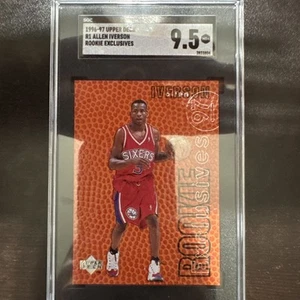 1996 Upper Deck Rookie Exclusives Allen Iverson SGC 9.5 - Picture 1 of 2