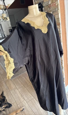 DE COLECCIÓN JACALYN'S STUDIO Caftán con AJUSTE DE ENCAJE MARRÓN S/M Gran tamaño byx Foto 1 de 4