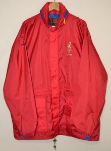Mens Vtg Red Atlanta 1996 Stearns Swatch Timing Logo Windbreaker Jacket UK XL - Picture 1 of 8