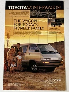 1987 Toyota Wonderwagon Print Ad Wagon - Picture 1 of 2