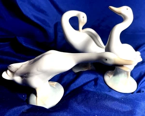 Vintage LLADRO PORCELAIN GEESE - LOT 3 GOOSE DUCK FIGURINES - Picture 1 of 16