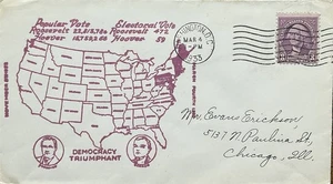 Inauguration Day Franklin Roosevelt President 3-4-33 Popular & Electoral Vote  - Picture 1 of 4