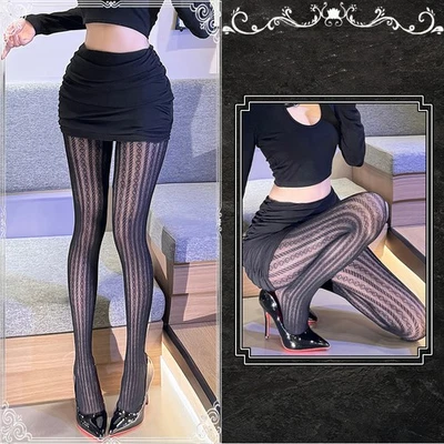 Mujeres Medias Rejilla Pantimedias Floral Rayas Sexy Medias Ropa Interior 10101 Foto 1 de 4