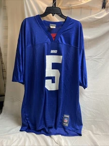MENS XL REEBOK NY GIANTS JERSEY #5 COLLINS - Picture 1 of 8