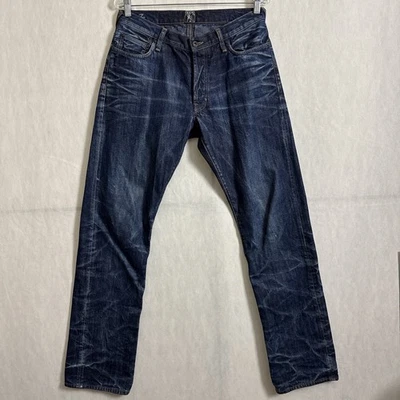 PRPS Men's Size 32 Dark Wash Blue Barracuda Straight Leg Button Fly Jeans - Image 1 of 4