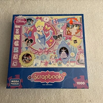 迪士尼公主灰姑娘剪贴簿 1000 件 18.94 x 26.75" Mega Puzzles 出品 — 第 1/2 张图片
