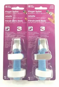 Finger Splint BasebaIl Insty Large Tape Free Padded Breathable Brace EZY Care x2 - Picture 1 of 6