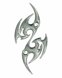 3D-adhesivo-cromo tribal 100 x 45 mm - Imagen 1 de 1