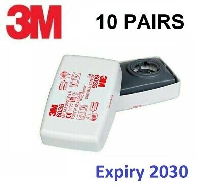 3M 6035 P3 Particulate Filters Factory Sealed Expiry 08/2030 BOX OF 10 PAIRS  • 99.99£