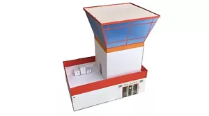 1:43 / 1:50 Boxengasse Race Control Tower für Rennstrecke Kartonmodellbausatz - Bild 1 von 4