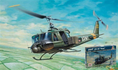 KIT MODELLINO ELICOTTERO ITALERI BELL UH-1B HUEY MODELLISMO SCALA 1:72 - Immagine 1 di 4