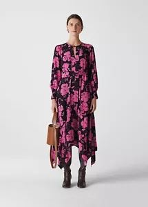 Whistles Ari Hibiscus midi dress size 4 6 New - Picture 1 of 11