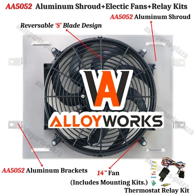 Aluminum Radiator Shroud+Fan Fits 1984-1995 Toyota PICKUP 4RUNNER SR5 DLX - Imagem 1 de 4