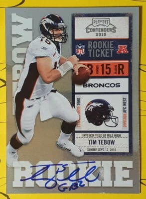 2010 Tim Tebow #234 Playoff Contenders Rookie Card Auto White - Image 1 of 2
