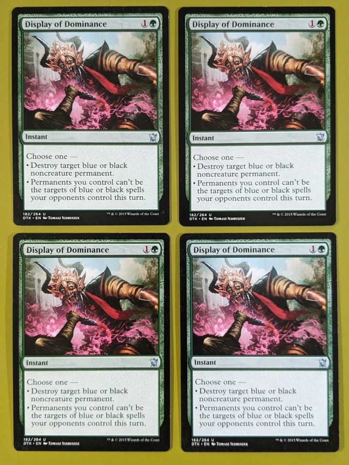 Display of Dominance x4 Dragons of Tarkir 4x Playset Magic the Gathering MTG  - Image 1 of 1