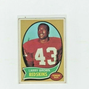 Tarjeta de fútbol americano Topps 1970 Washington Redskins Larry Brown #24 - Imagen 1 de 2