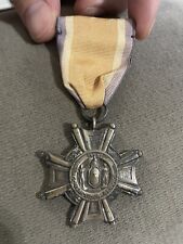 WW2 NYS NY Conspicuous Service Cross Silver And Maker Marked