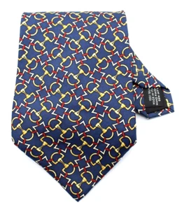 Paolo Gucci Krawatte 3,75x59" - blau/rot/gold - Italien - 100 % Seide - Bild 1 von 4