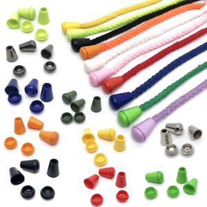 20Pcs DIY Cord Ends Stopper With Lid Lock Plastic Toggle Clip For Clothes Bags