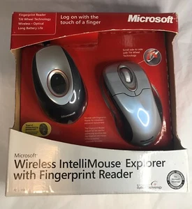 NEW Microsoft Wireless IntelliMouse Explorer With Fingerprint Reader New In Box - Picture 1 of 10