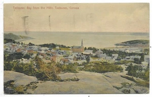 Postal de Tadousac Quebec Bahía de Tadousac desde la colina vista aérea publicada - Imagen 1 de 2