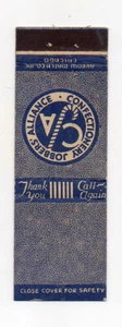 Confectionery Jobbers' Alliance Unused Arrow Front Strike Matchbook Cover - Foto 1 di 1