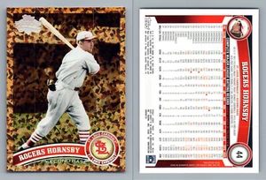 2011 TOPPS SERIES 1 SP LEGENDS COGNAC DIAMOND 44 ROGERS HORNSBY CARDINALS - Bild 1 von 1