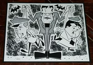 ABBOTT & COSTELLO MEET FRANKENSTEIN 11x14 PRINT by PATRICK OWSLEY! UNIVERSAL! - Picture 1 of 3