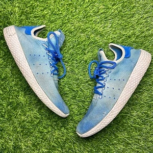 Adidas x Pharrell Williams Tennis Hu Sneakers Bright Blue Men Size 7 Womens 8.5 - Picture 1 of 11