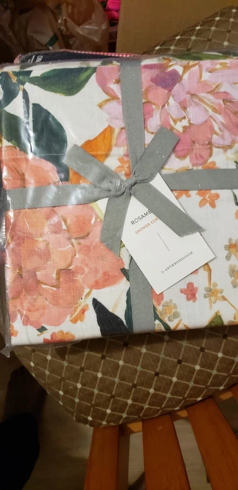Anthropologie Cortina de Ducha, Tejido Floral (Nuevo) Foto 1 de 1
