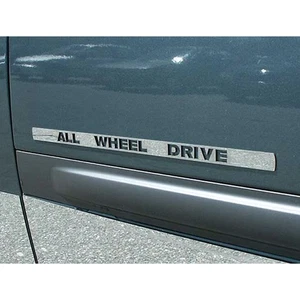 Polished "All Wheel Drive" Emblem Decal Set fit for Chrysler [2pcs] - Picture 1 of 4