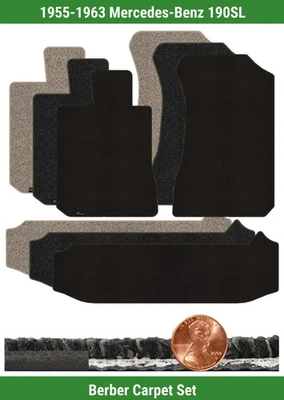 Juego de alfombrillas bereber personalizadas para Mercedes-Benz 190SL 1955-1963 (3 piezas) #XE1 Foto 1 de 4