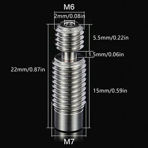 V6 Heatbreak Bi-Metall für Prusa i3 MK3S, E3D V6 Hotend Titan Kupfer Legierung- - Afbeelding 1 van 18