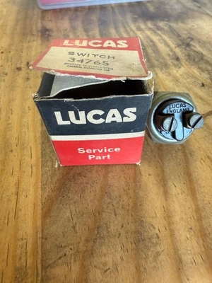 NOS Lucas 34765 Brake Light Switch Screw Terminals Date Code 1972. Suit 60’s - Image 1 of 4