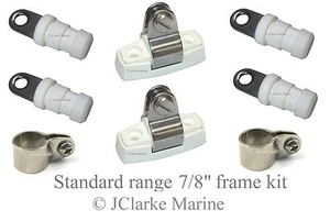 7/8" Standard range boat canopy frame kit sprayhood binimi cover end cap clamps - Picture 1 of 1