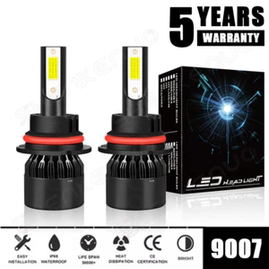 9007 HB5 LED Headlight Super Bright Bulbs HIGH/LOW Beam 6500K White Plug & Play - Picture 1 of 11