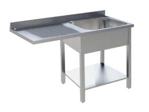 Gastro Spültisch 1 Becken rechts 120 cm Edelstahl Spülcenter Küche - Bild 1 von 1
