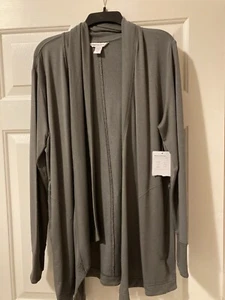 Athleta Womens Gray Pranayama Wrap Cardigan Long Sleeve Open Front Pockets SP - Picture 1 of 11