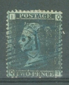 UK GB Victoria #29 QV 2p Dark Blue  Plate7 used stamp Lot#a7243 - Picture 1 of 1