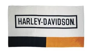 Harley-Davidson Concesso IN Licenza Telo Mare " H-D Retrò BLOCK da Spiaggia - Foto 1 di 2