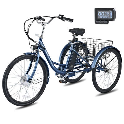 Triciclo eléctrico para adultos VIRIBUS 24"/26" 36V 250W batería de litio soporte UL Foto 1 de 4