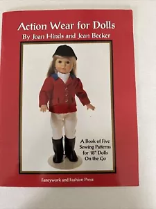 ACTION WEAR FOR DOLLS By Joan Hinds & Jean Becker five sewing patterns 18” doll - Picture 1 of 8