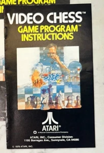 Video Chess (Atari 2600, 1979) Instruction Booklet Manual - Imagen 1 de 2