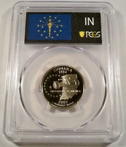 2002-S 25c CLAD PCGS PR70DCAM INDIANA QUARTER PROOF DEEP CAMEO PR 70 DC - Picture 1 of 3