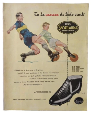 复古原版 1950 年博卡青少年海报阿根廷足球-足球广告牌 — 第 1/4 张图片