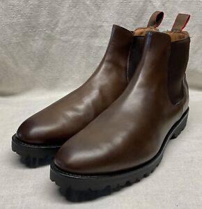 ALLEN EDMONDS TATE CHELSEA Boots Brown Leather Lug Sole EXTRA LITE 11.5 D